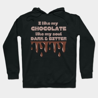 Lispe Chocolate Like My Soul Dark & Bitter Hoodie